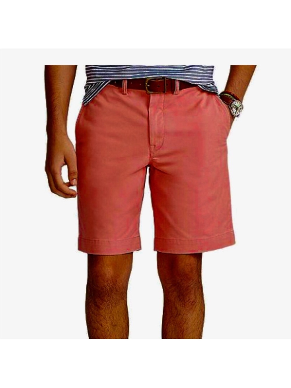 Polo by Ralph Lauren Red Flat-Front Cotton Shorts